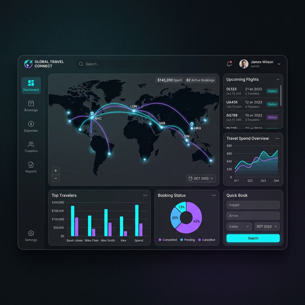 B2Bneo Flight Portal Dashboard – Mandantenfähige Buchungsübersicht
