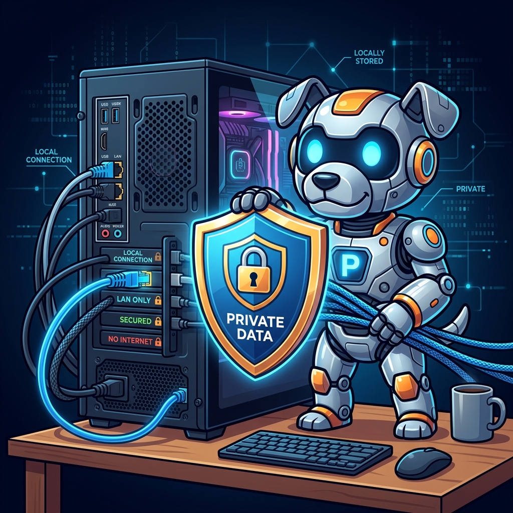 Keine Cloud-Spione: Der treue Wächter passt auf, dass deine privaten Daten das Haus nicht verlassen.