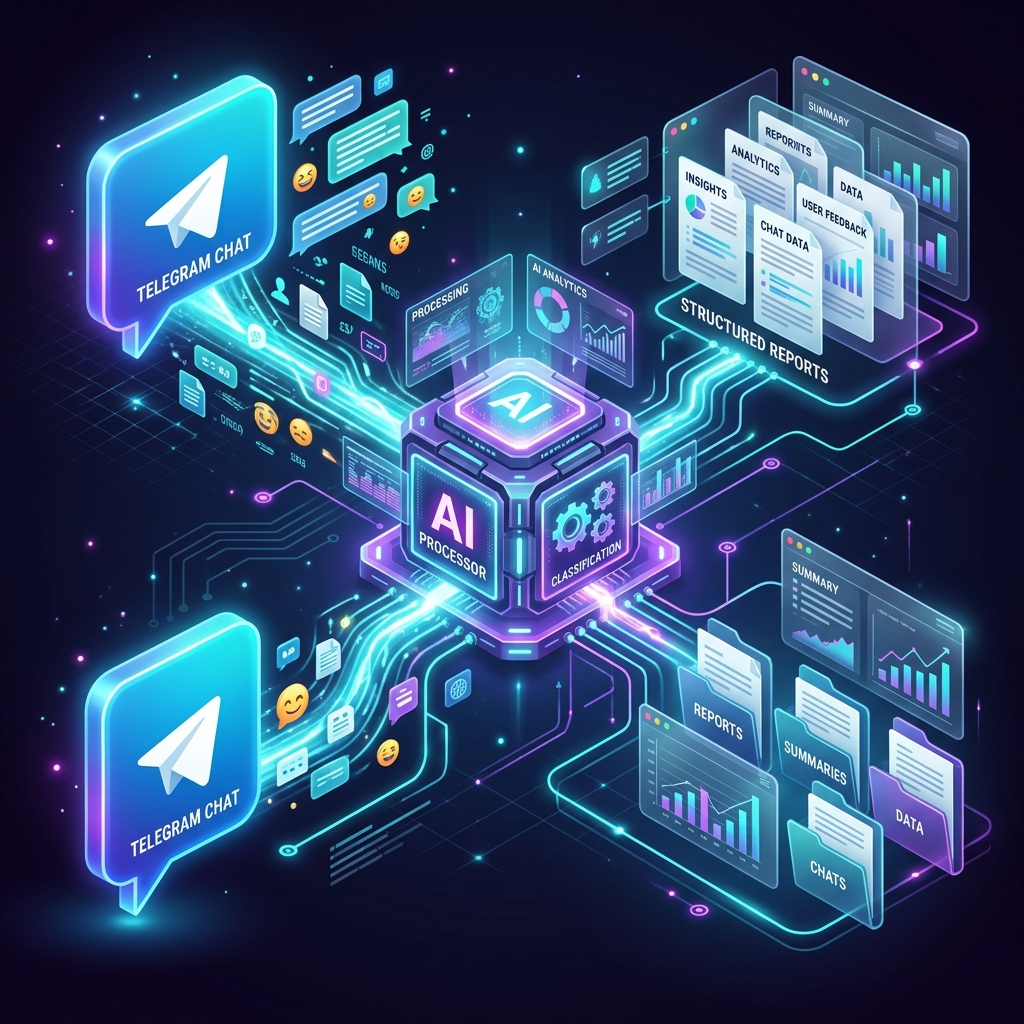 Telegram AI Scraper & Packet Analyzer Concept Map
